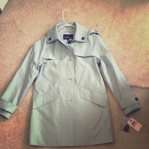 Sea glass colored jacket for women by London Fog